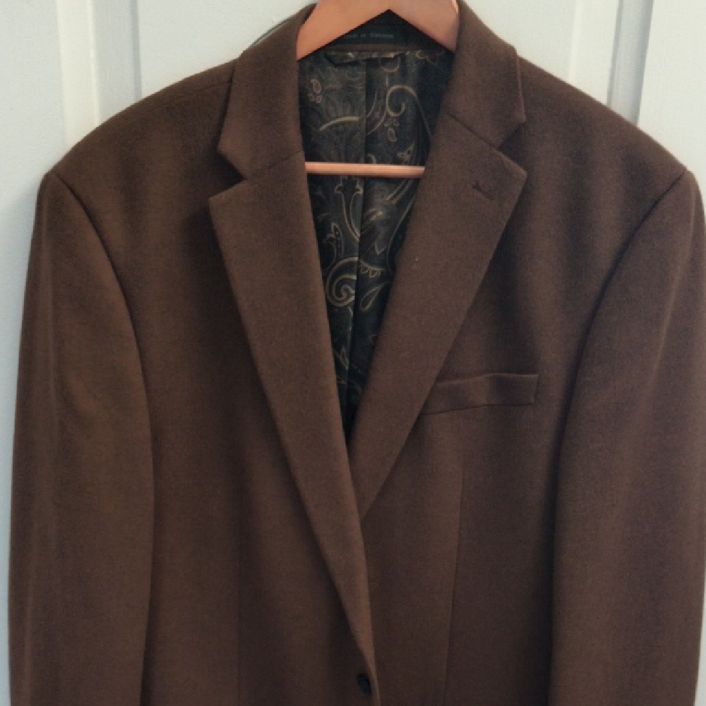 Polo by Ralph Lauren Brown Blazer Cashmere Slim Wool Blend Old Money High Qualit